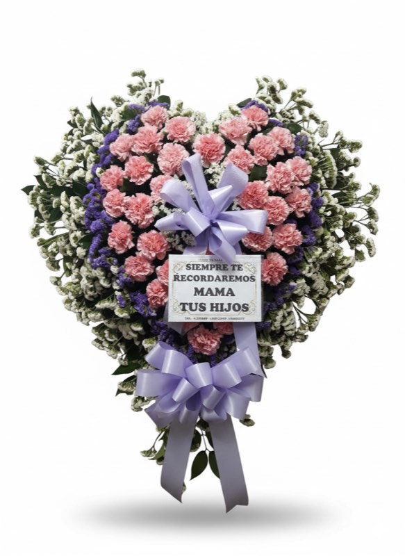 Corazón Rosa y Morado - Para despedidas emotivas y muestras de amor eterno