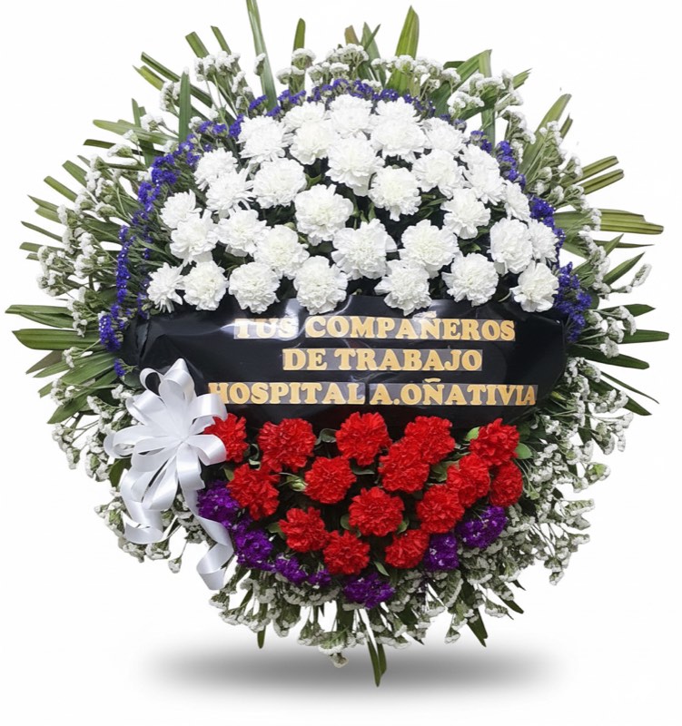 Corona Blanca y Roja con Moño - Adecuada para despedidas íntimas y recordatorios colectivos